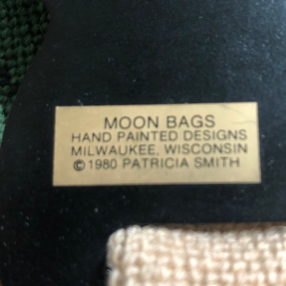 ‼️SOLD 1980’s Patricia Smith Moon Bag Needlepoint Hand Painted Lacquer Floral - Picture 4 of 10